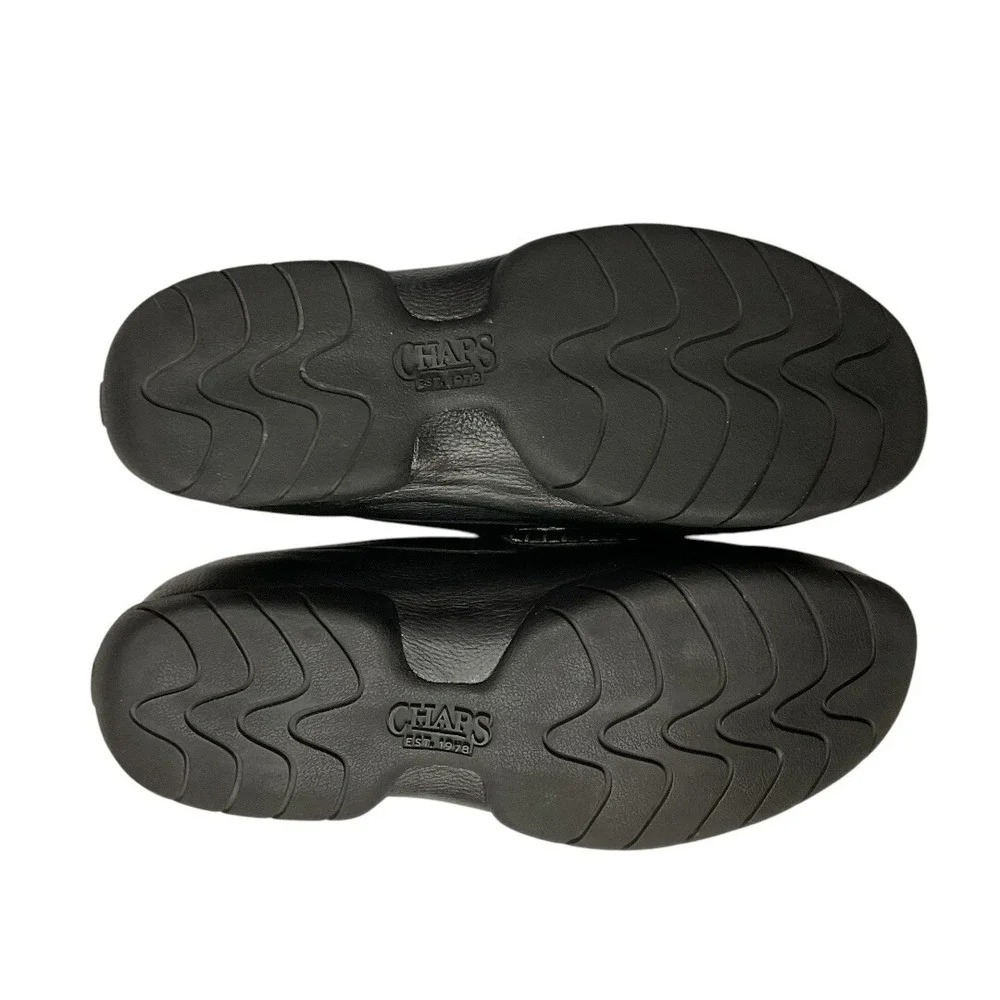 Chaps Men's Leather Loafers‎ Slip On Shoes Size Black  10.5 D Comfort